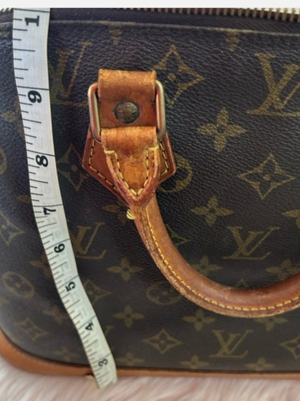 Louis Vuitton Monogram Zip Tote in Brown and Tan - Picture 4 of 7